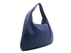 Bottega Veneta Blue Intrecciato Leather Hobo Bag