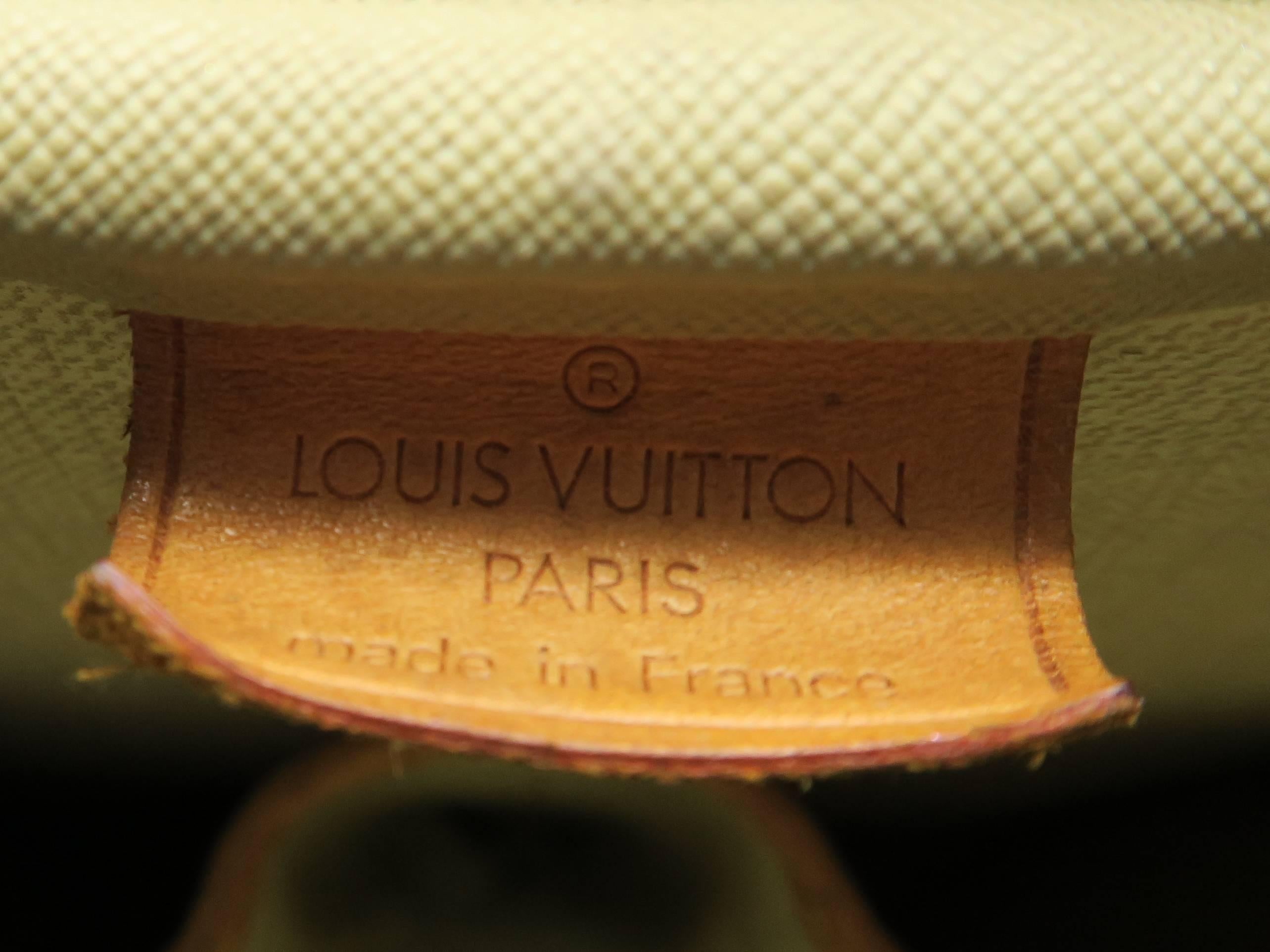 Louis Vuitton Deauville Brown Monogram Canvas Tote Bag Handbag 1