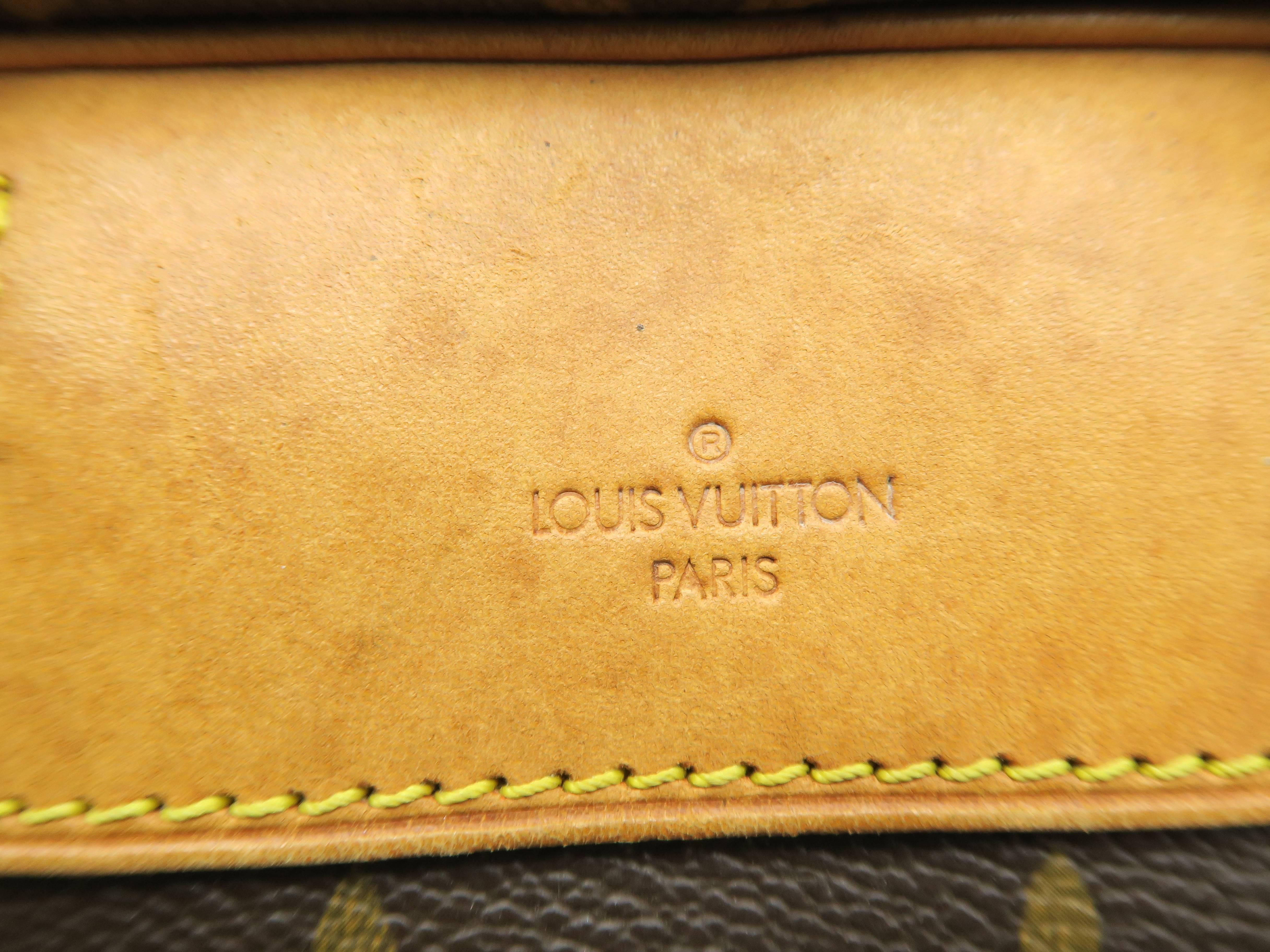 Louis Vuitton Deauville Brown Monogram Canvas Tote Bag Handbag 4