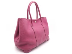Hermes Garden Party PM Tosca/ Purple Taurillon Clemence Leather Tote Bag Handbag