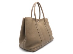 Hermes Garden Party PM Etoupe Taurillon Clemence Leather Tote Bag