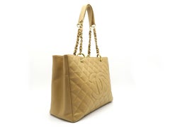 Chanel GST Brown Caviar Leather Gold Metal Shoulder Bag