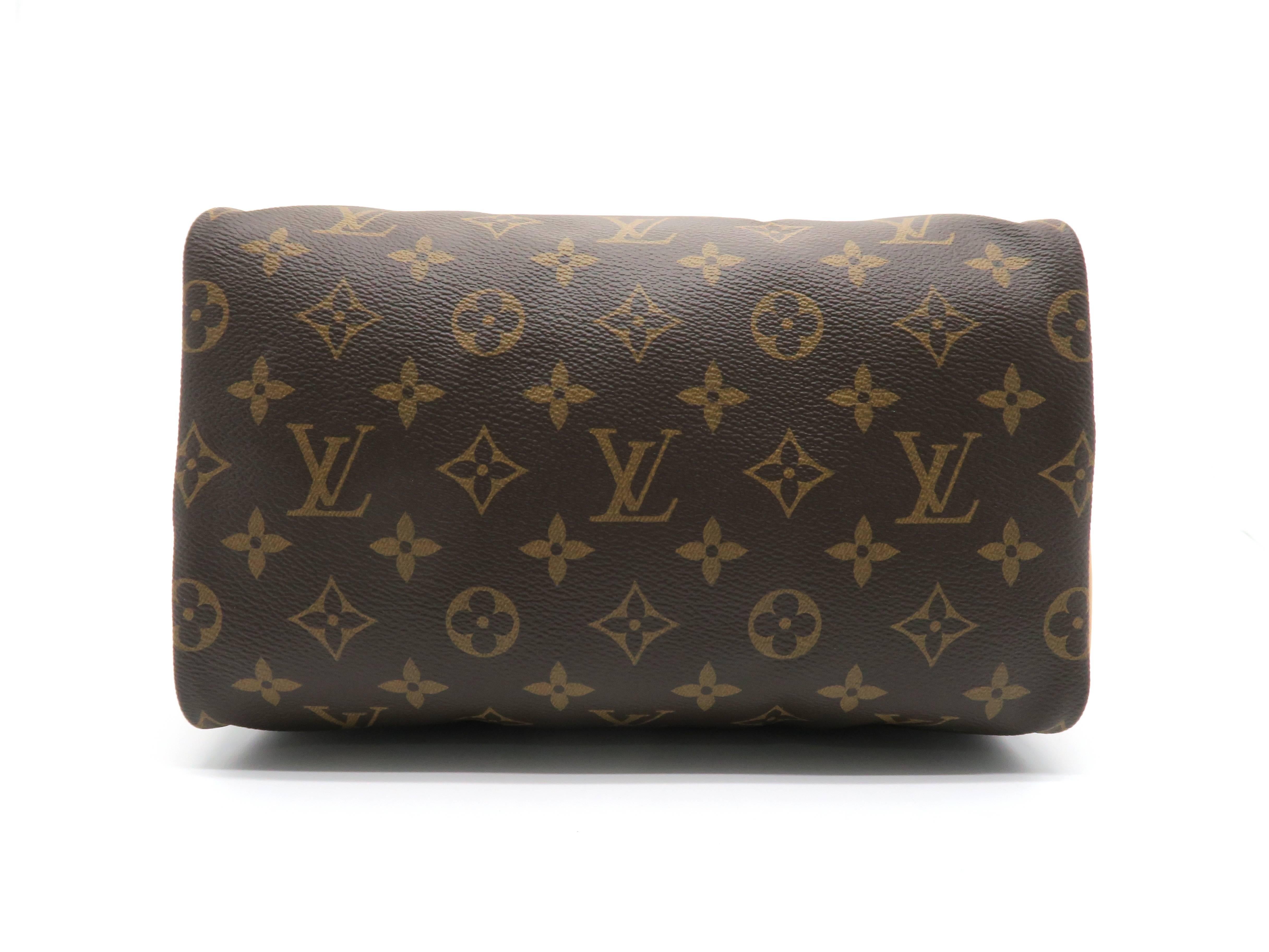 Louis Vuitton Speedy 25 Bandouliere  Brown Monogram Canvas Top Handle Bag In New Condition In Kowloon, HK