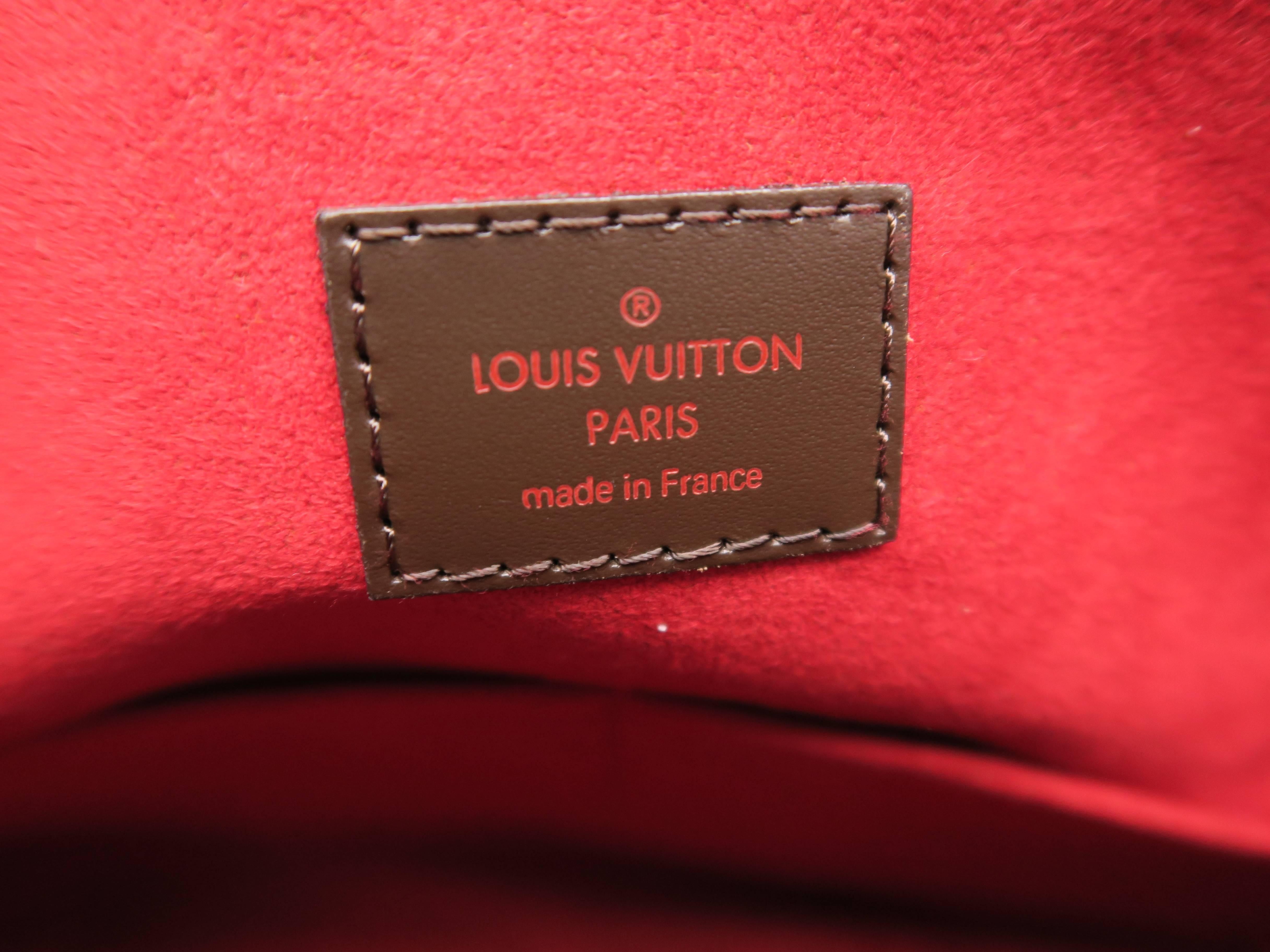 Louis Vuitton Evora MM Brown Damier Canvas Shoulder Tote Bag For Sale 5