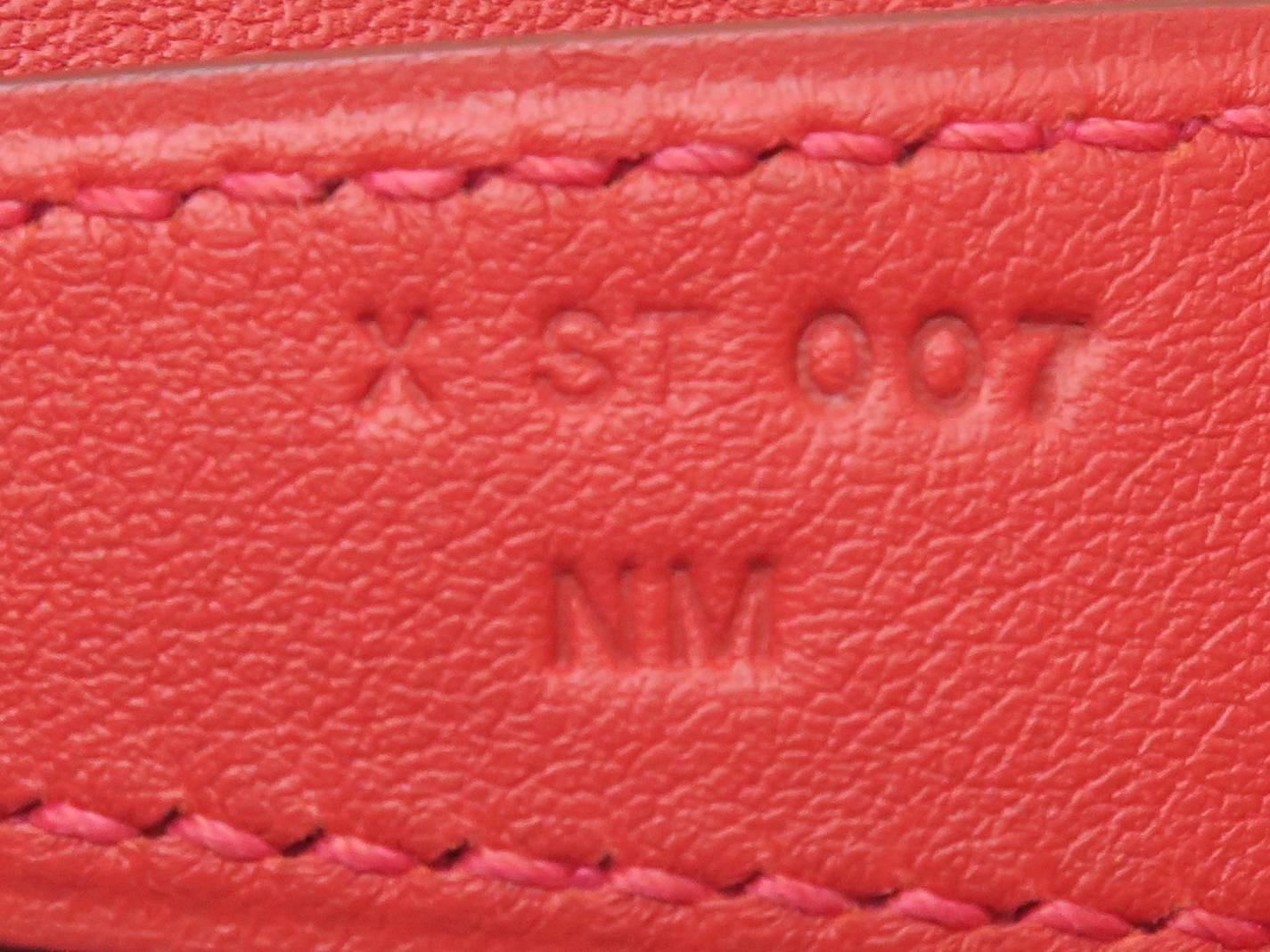 Hermes Lindy 30 Vermillon/ Red Swift Leather Satchel Bag 3