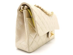 Chanel Double Flap Pearl Quilting Lambskin Leather Chain Shoulder Bag
