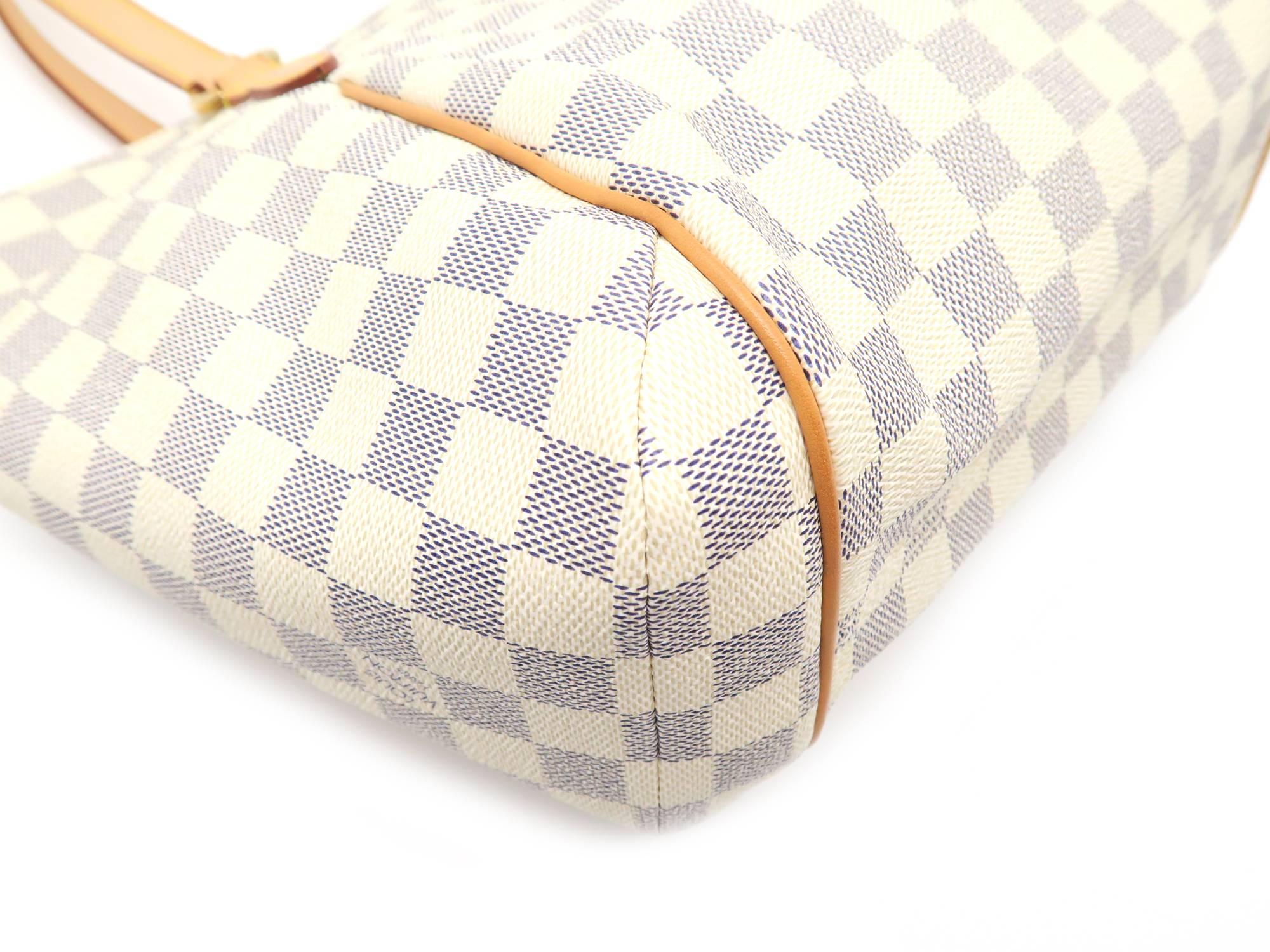 Louis Vuitton Totally PM White Damier Azur Shoulder Bag For Sale 3