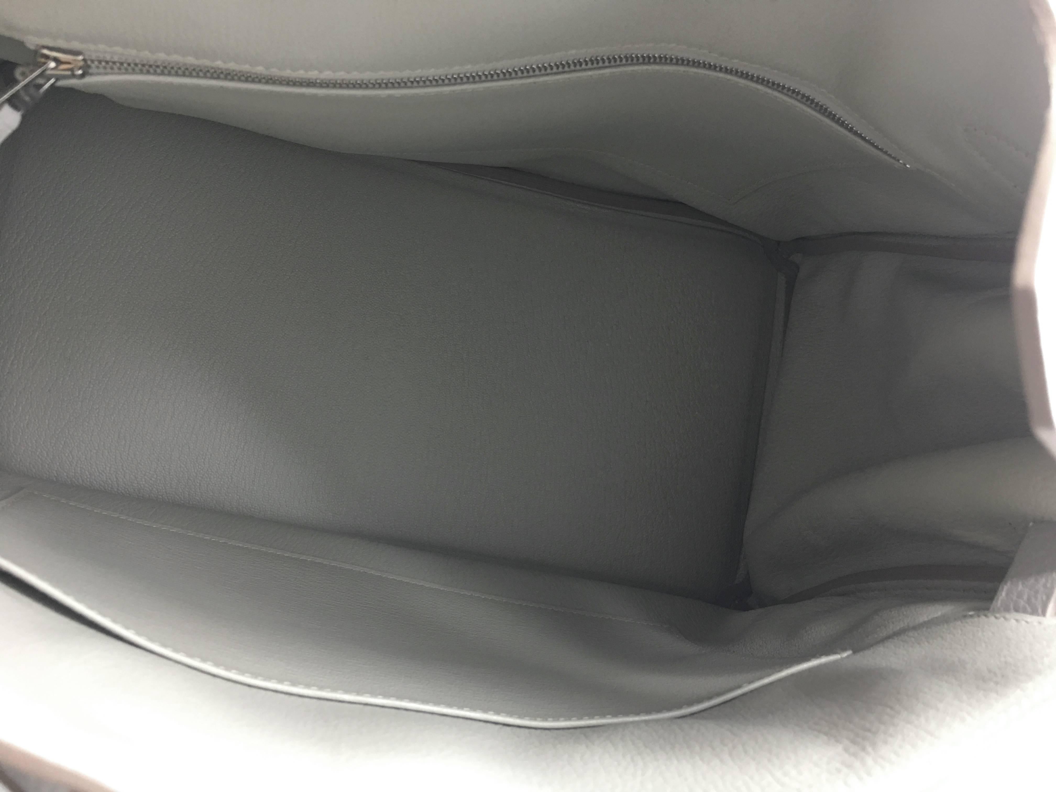Hermes Birkin 35 Gris Perle Togo Leather SHW Top Handle Bag 4