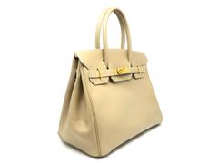 Hermes Birkin 30 Argile Box Calf Leather Top Handle Bag