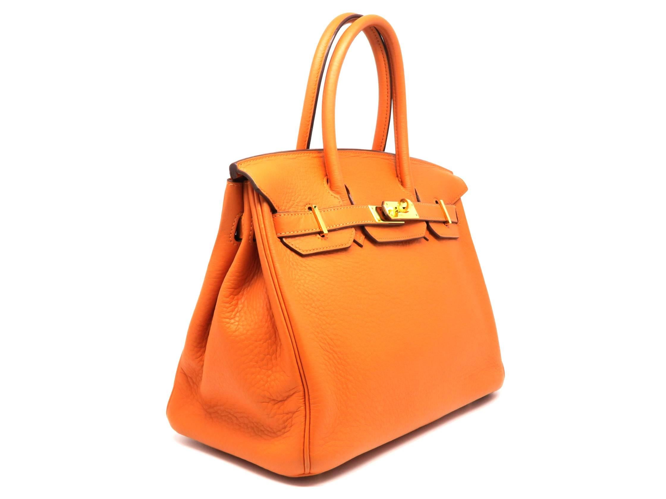 Color: Orange
Material: Taurillon Clemence Leather 

Condition:
Rank A
Overall: Good, few minor defects.
Surface: Minor Stains
Corners: Minor Scratches
Edges: Minor Scratches
Handles/Straps: Minor Scratches
Hardware: Minor Scratches
Other: Minor