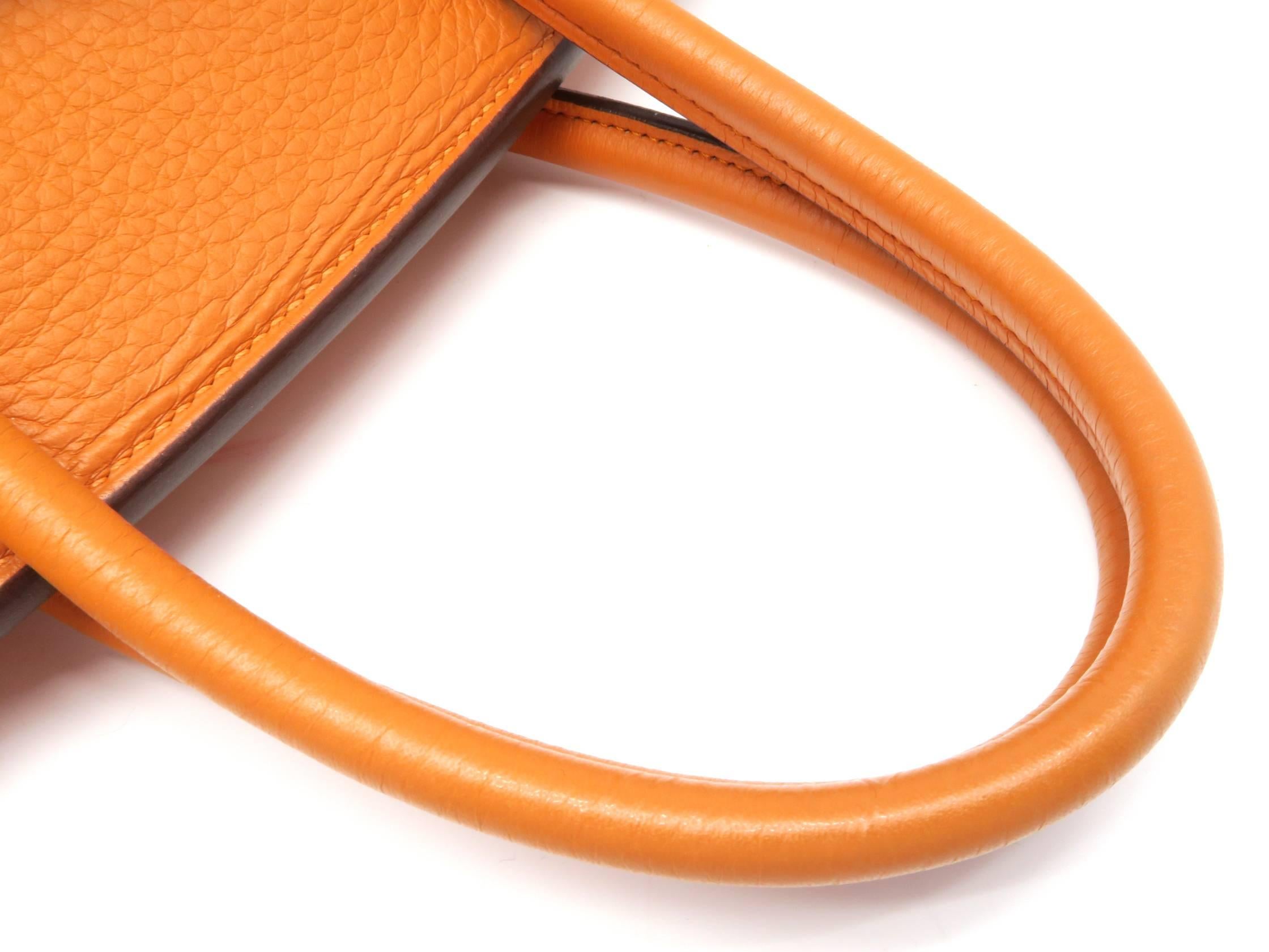 Hermes Birkin 30 Orange Taurillon Clemence Leather GHW Top Handle Bag For Sale 1