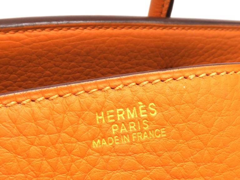 Hermès Vintage - Taurillon Clemence Birkin 30 - Orange - Leather Handbag -  Avvenice
