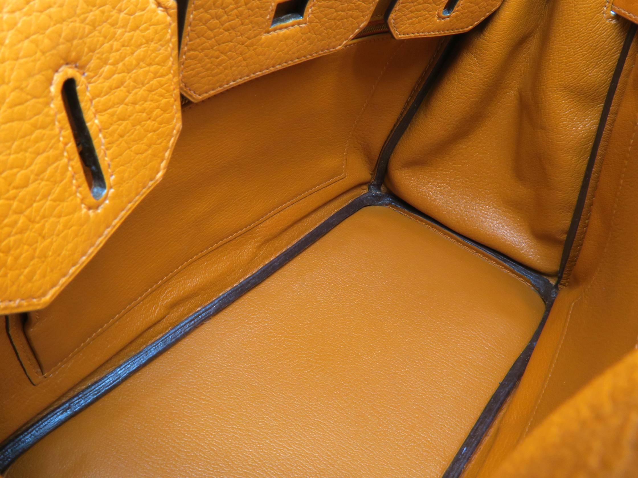 Hermes Birkin 30 Orange Taurillon Clemence Leather GHW Top Handle Bag For Sale 4