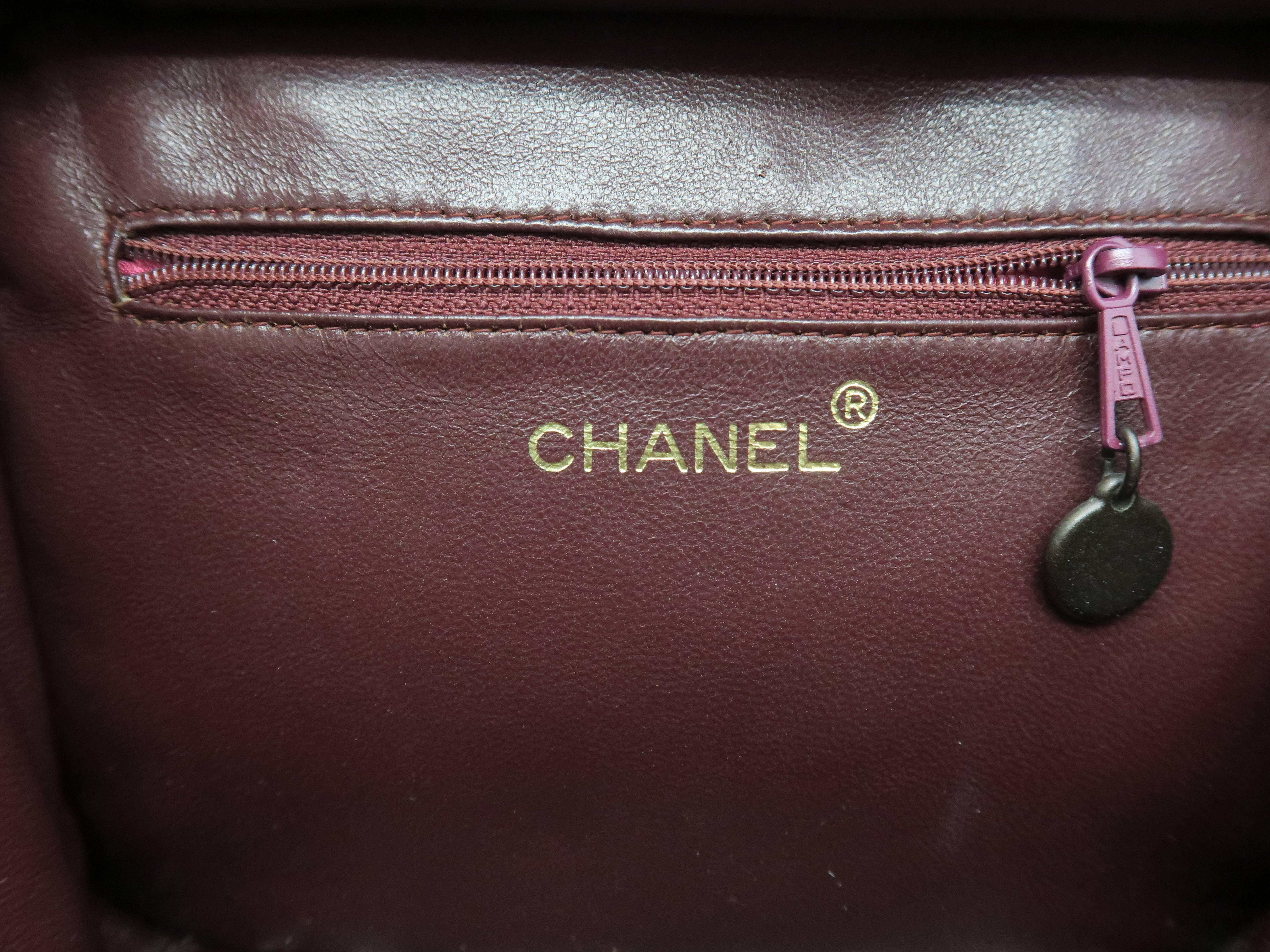 Chanel Red Suede Handbag For Sale 4