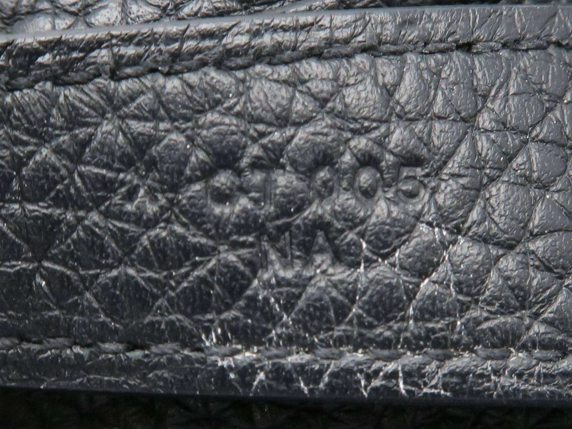 Black Hermes Lindy 34 Noir Taurillon Clemence Leather Shoulder Bag For Sale