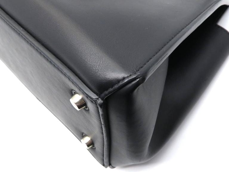 Celine Edge Black/White Calfskin Leather Shoulder Bag For Sale at 1stDibs