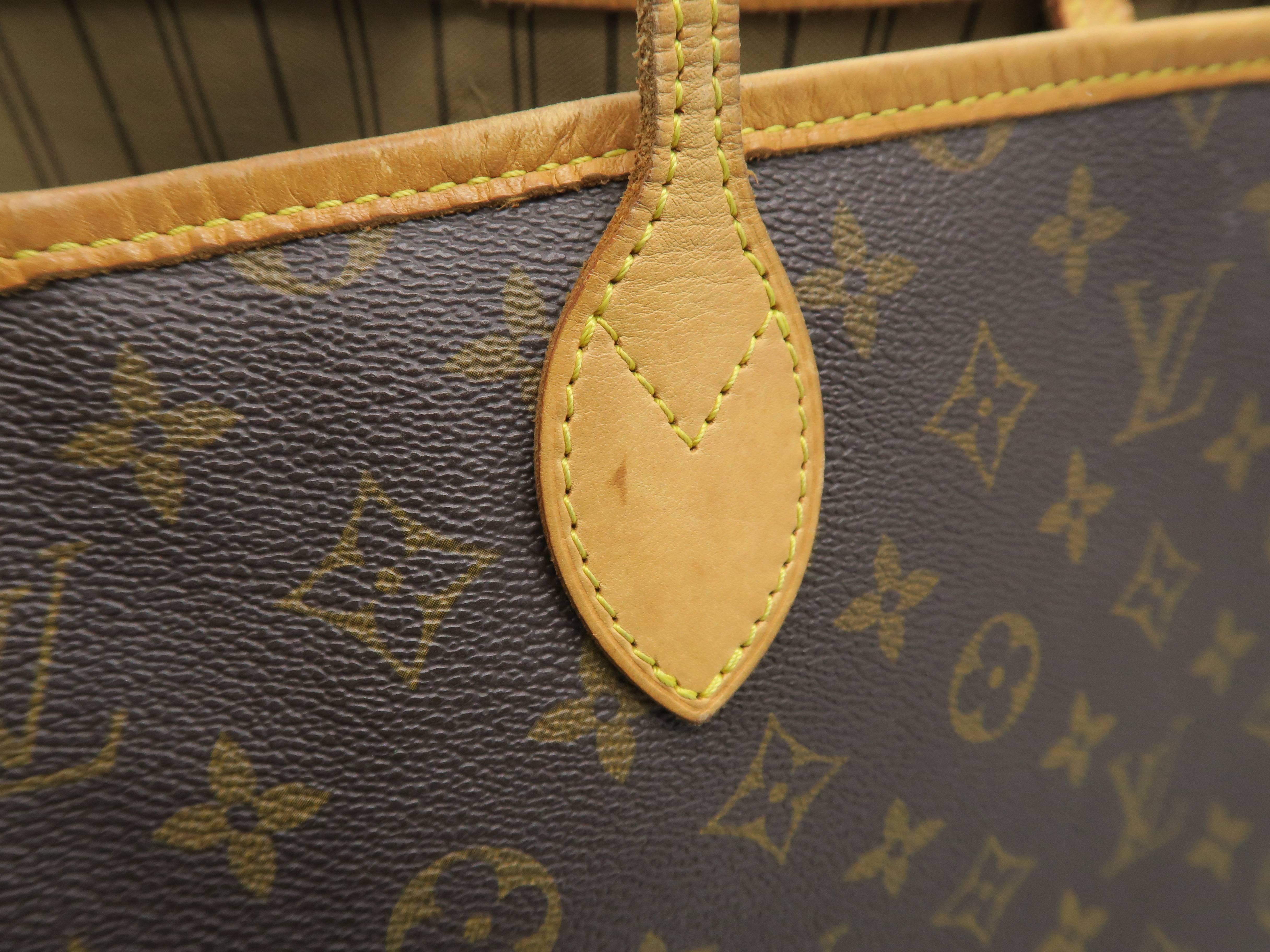 Louis Vuitton Neverfull GM Brown Monogram Canvas Tote Bag 2