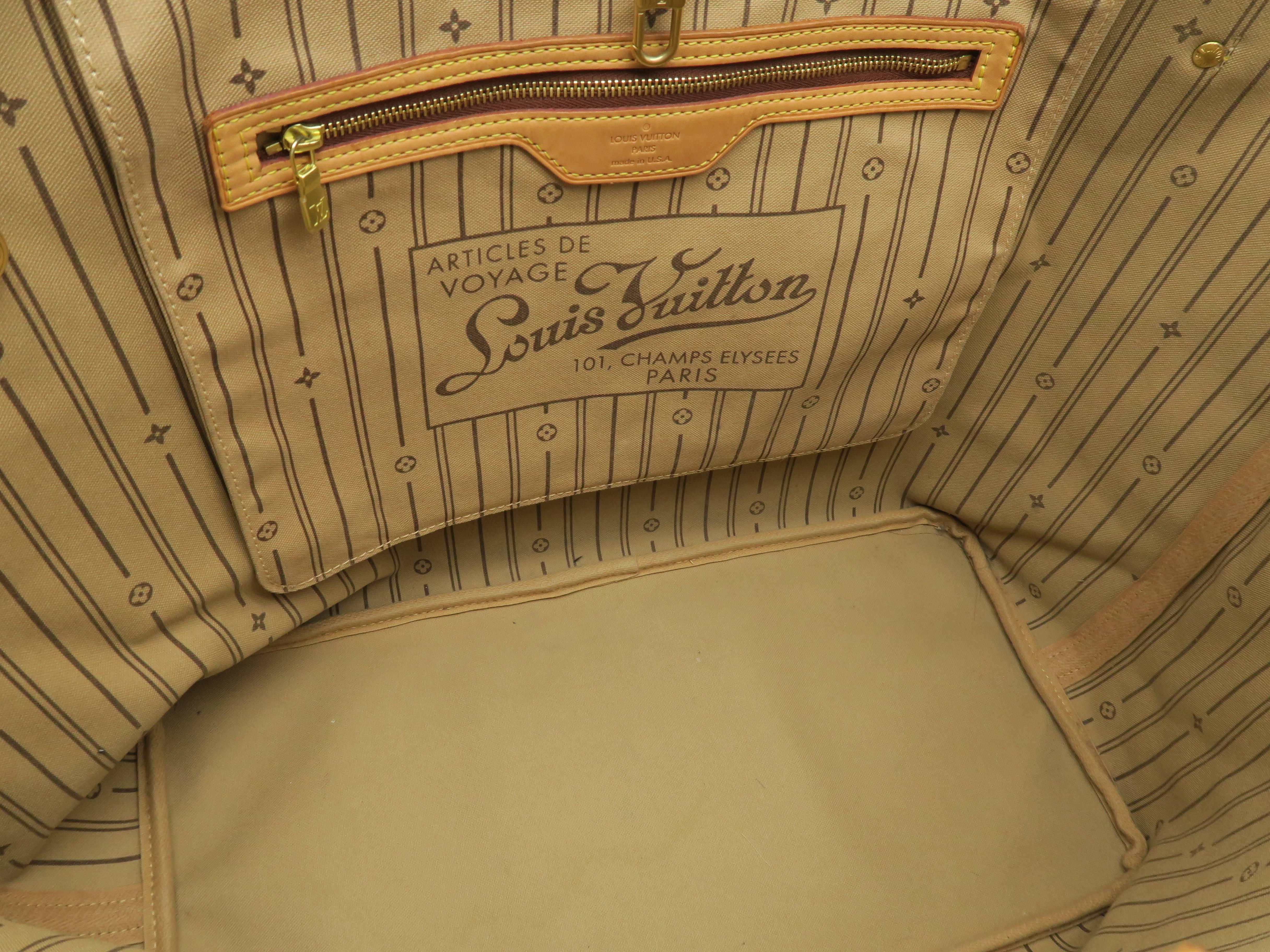 Louis Vuitton Neverfull GM Brown Monogram Canvas Tote Bag 4
