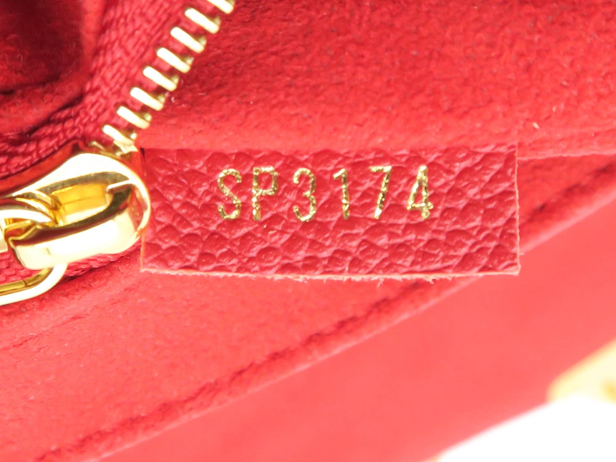 Louis Vuitton Saint-Germain PM Red Monogram Empreinte Chain Shoulder Flap Bag 1