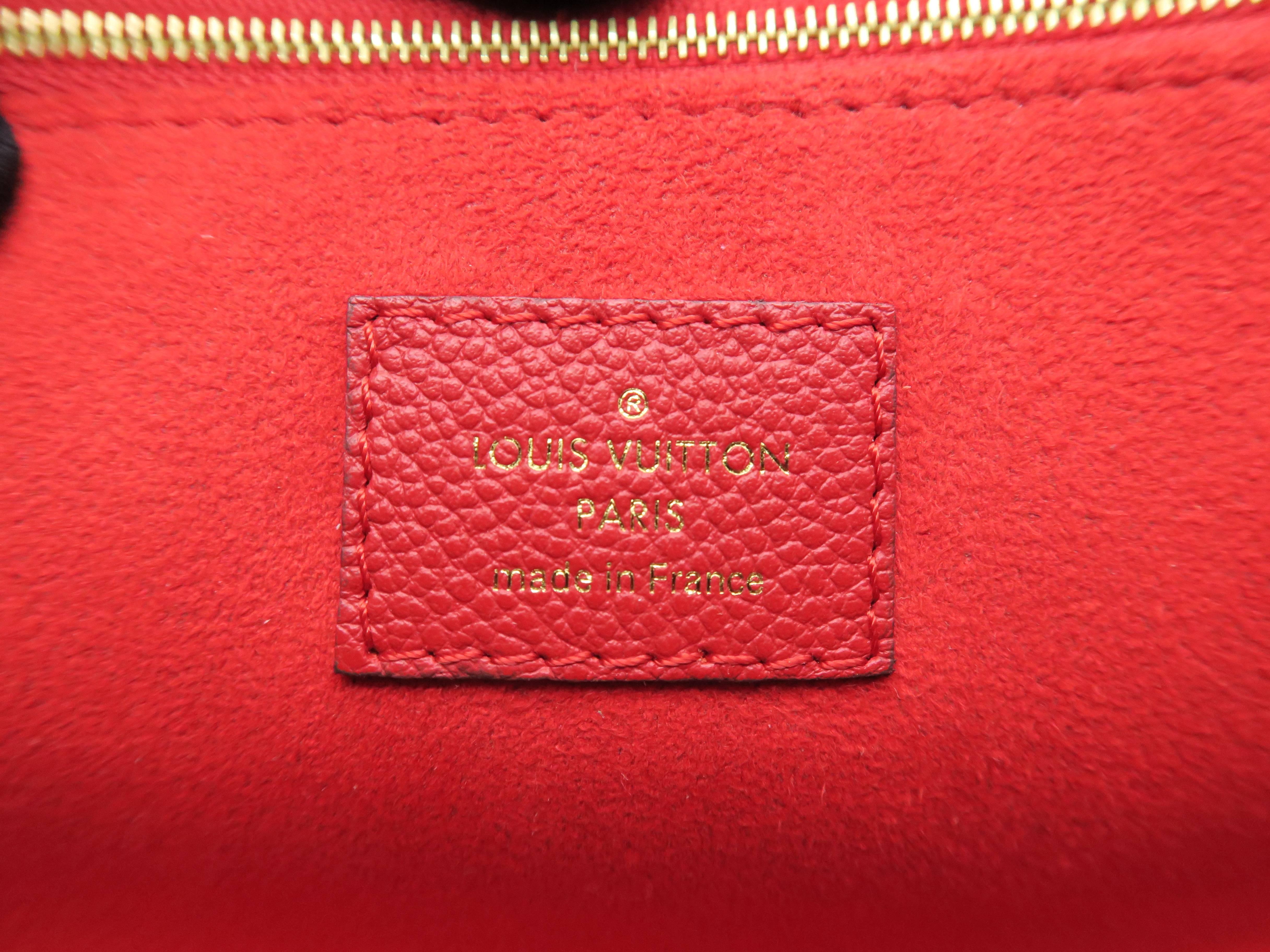 Louis Vuitton Saint-Germain PM Red Monogram Empreinte Chain Shoulder Flap Bag 5