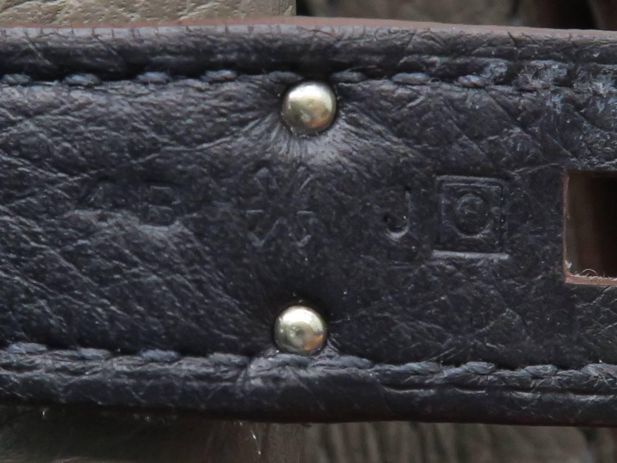 Hermes So Kelly Etain Taurillon Clemence Leather Silver Metal Shoulder Bag 1