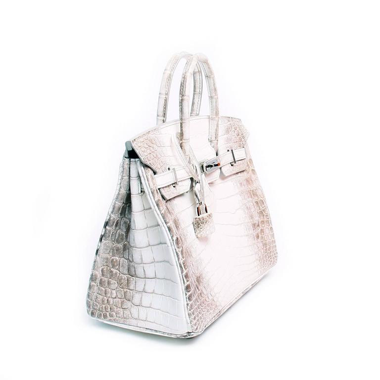 Hermès Birkin 25 Blanc Himalaya Crocodile Bag PHW