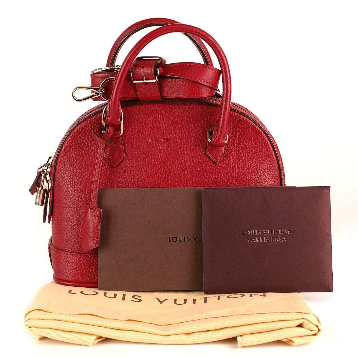 Red Louis Vuitton Parnassea Cherry Alma PPM Taurillon Leather Purse