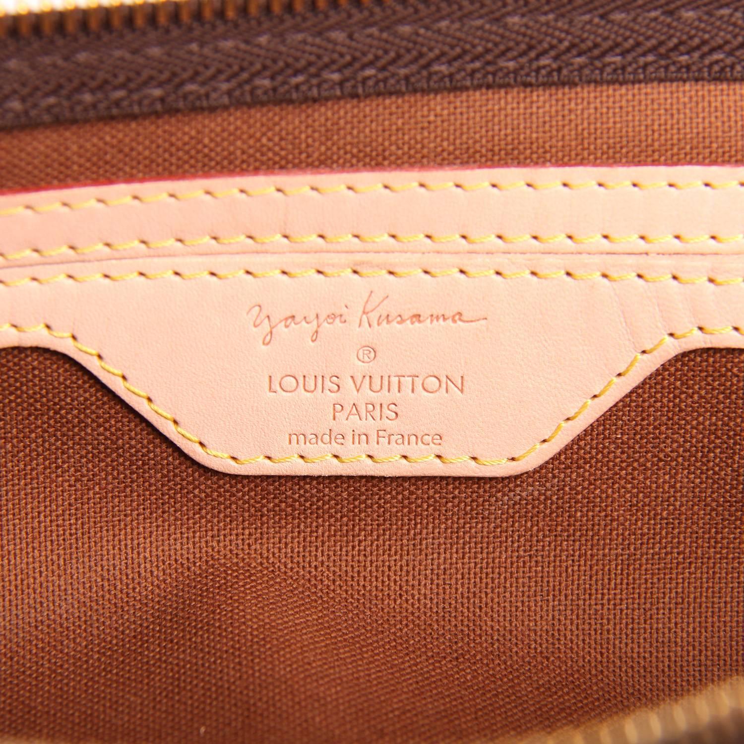 Louis Vuitton Limited Edition Green Yayoi Kusama Speedy 30 Satchel at ...
