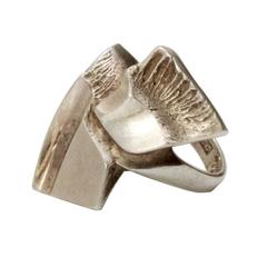 Scandinavian Modern Silver Ring by Matti J. Hyvarinen, Finland 1970