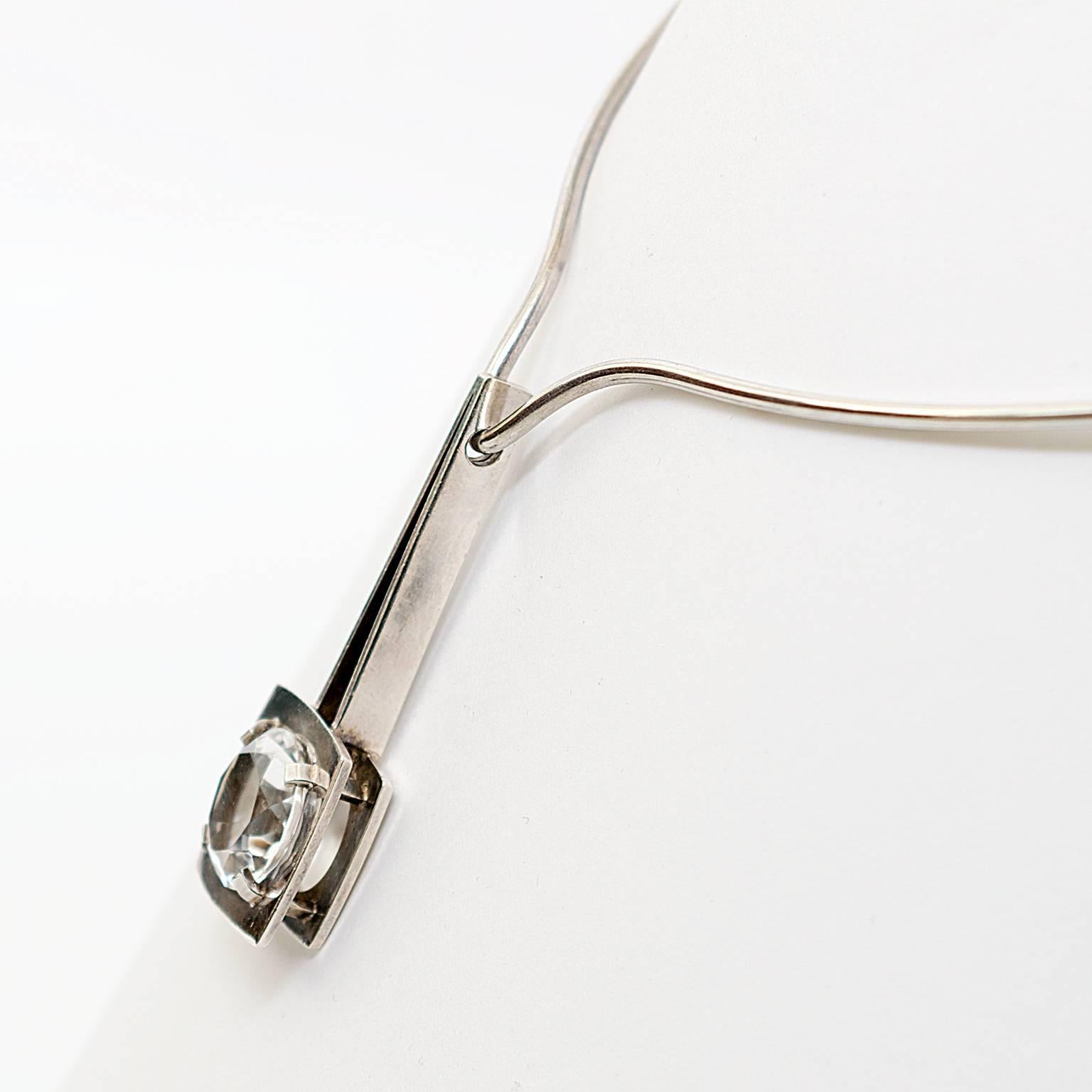 modern silver necklaces