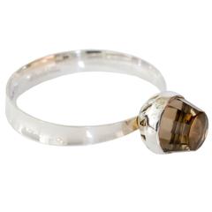 Scandinavian Modern Sterling Silver and Citrine bracelet Lindstrom, 1969