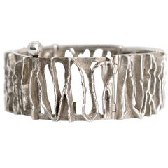 Scandinavian Modern Silver bracelet from C. Holm, Denmark, 1950's