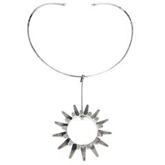 Scandinavian Modern Silver necklace by Tone Vigeland Norway Designs Plus Studios