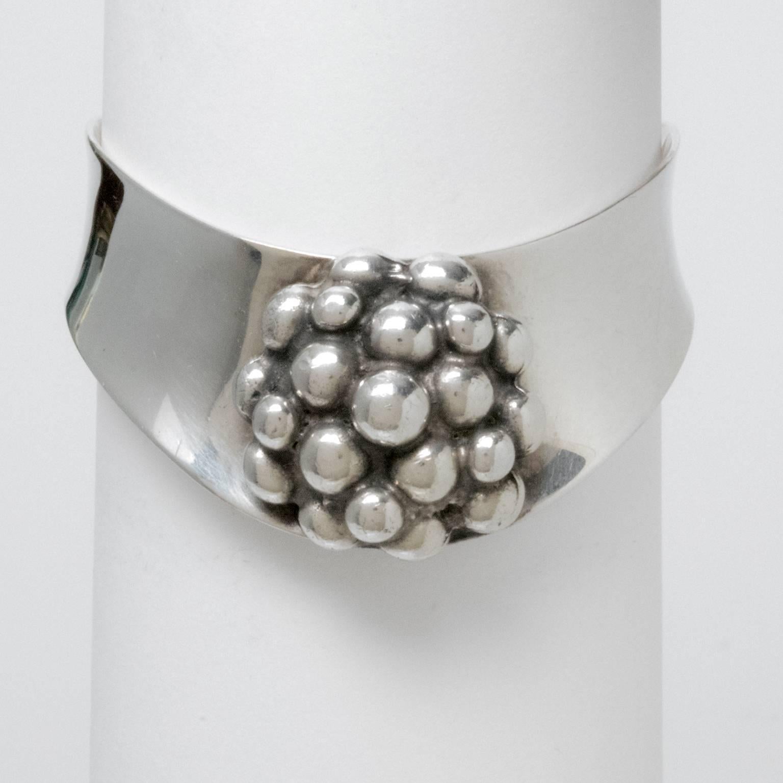 Modernist Scandinavian Modern Erik Dennung silver bracelet Denmark 1960’s