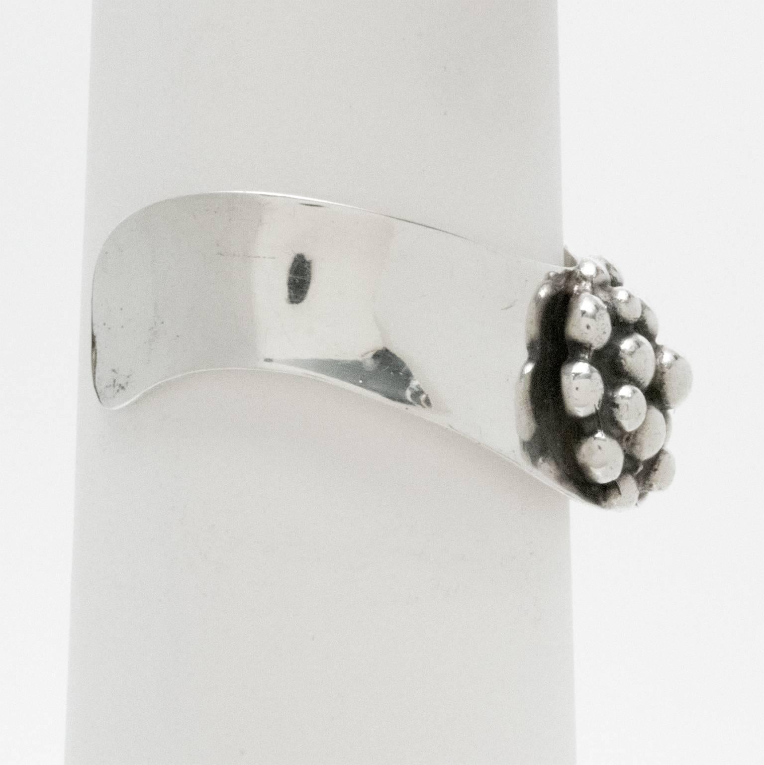 Scandinavian Modern Erik Dennung silver bracelet Denmark 1960’s In Excellent Condition In New York, NY