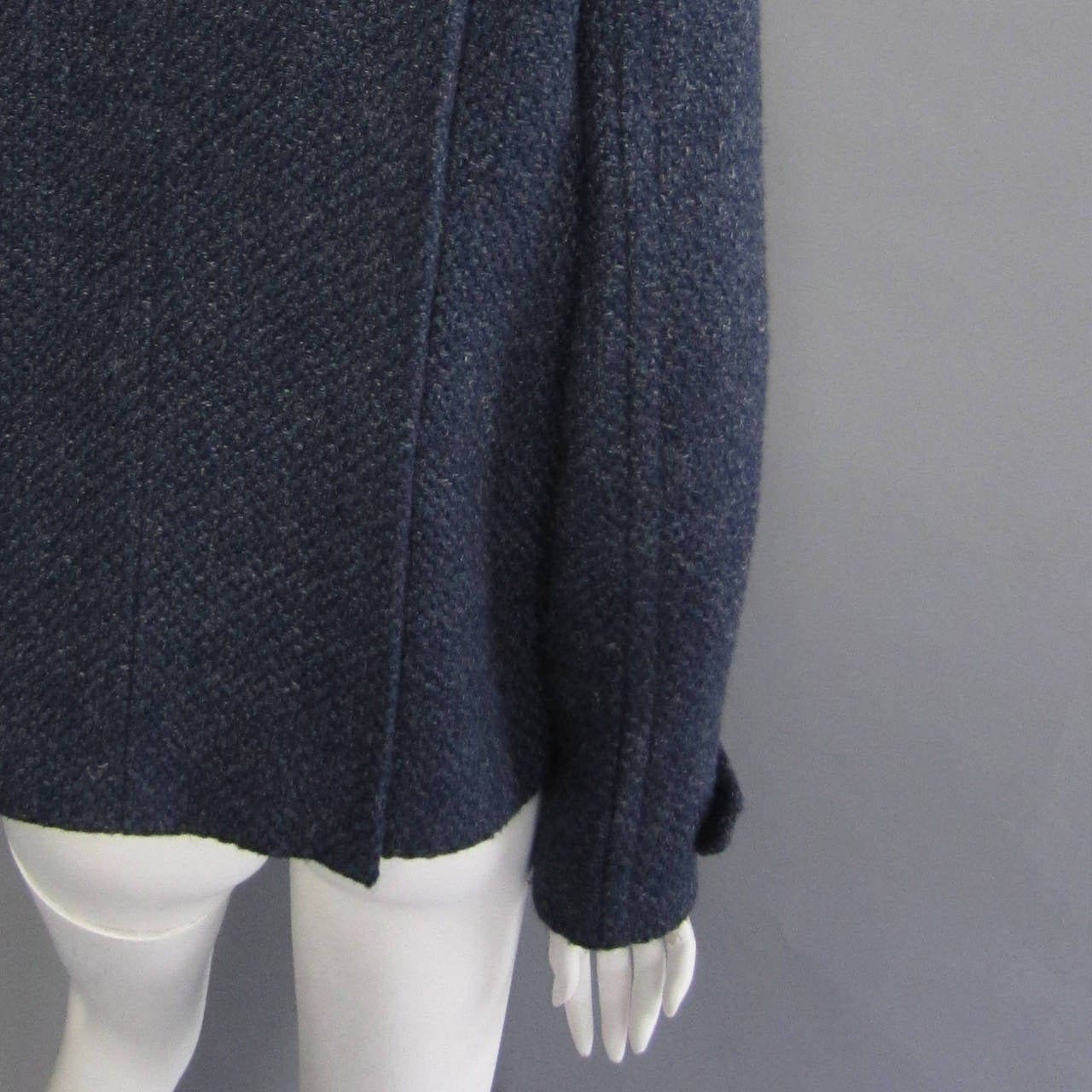 CHANEL Navy Tweed Wool Jacket 4