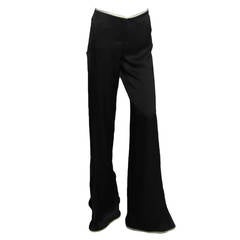 CHANEL Silk Bell Bottom Pants at 1stDibs | silk bell bottoms, bell bottom  silk pants