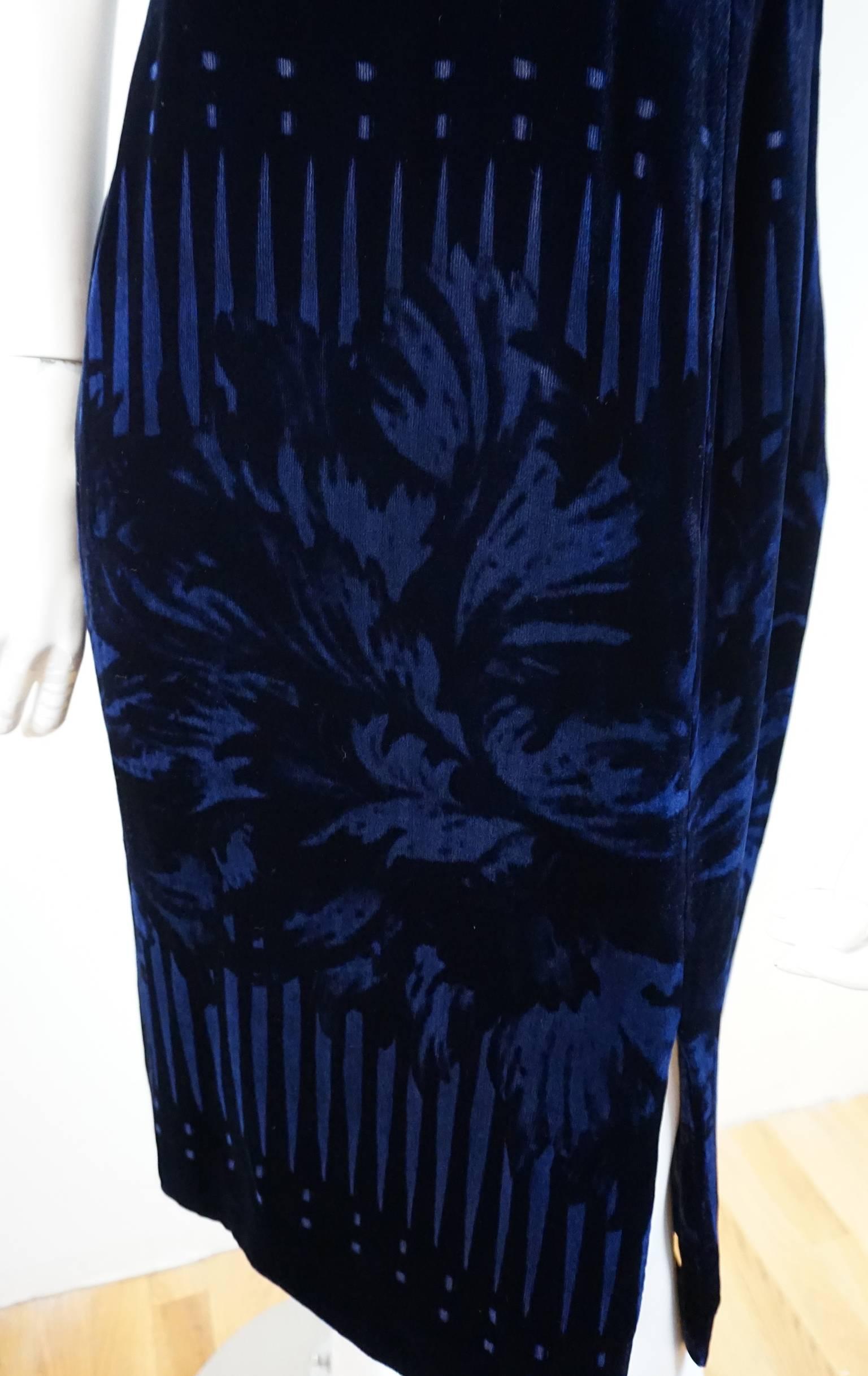 Black PETER PILOTTO Velvet Corset Dress with Strap Details For Sale