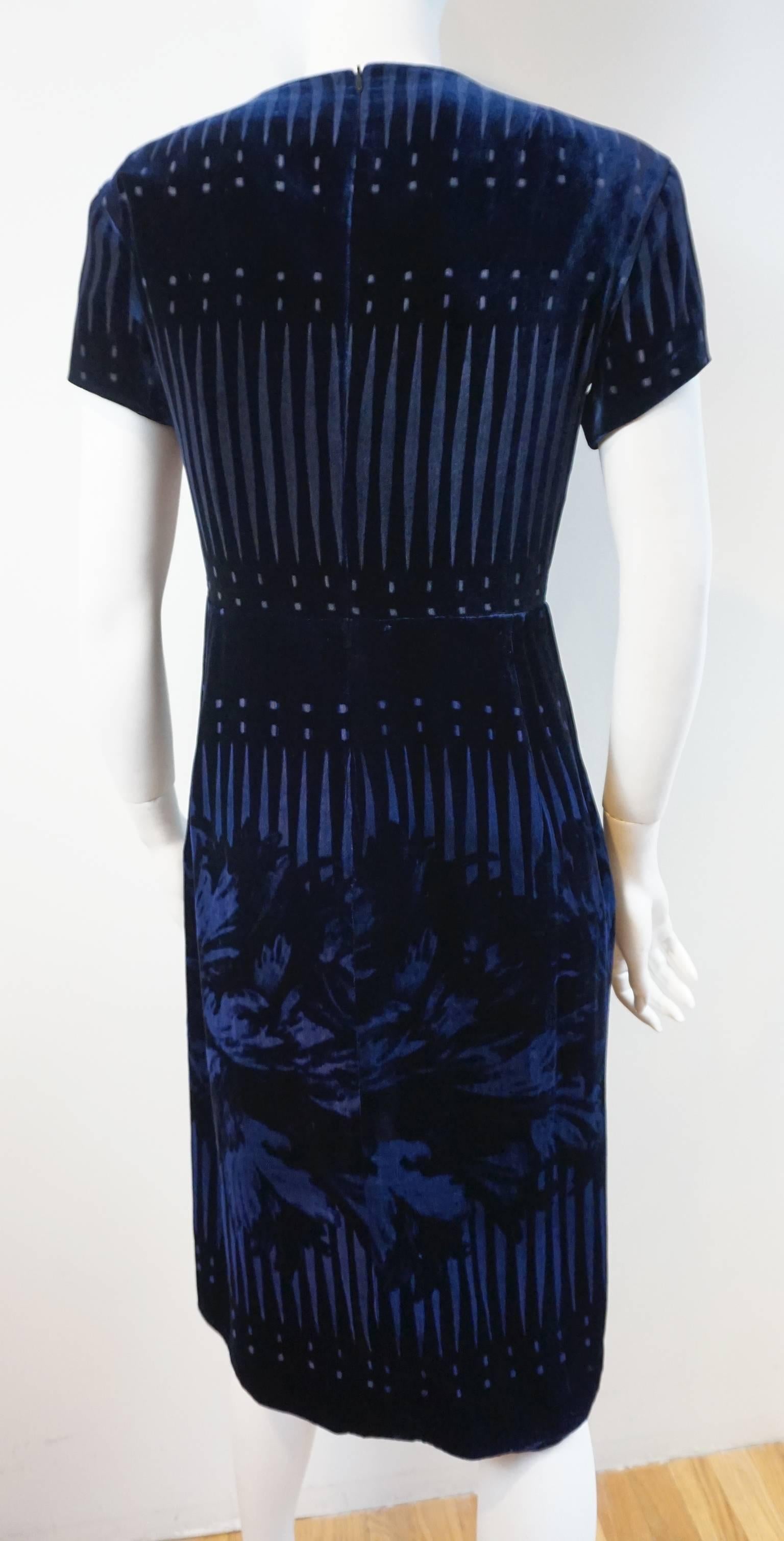 PETER PILOTTO Velvet Corset Dress with Strap Details In Excellent Condition For Sale In New York, NY