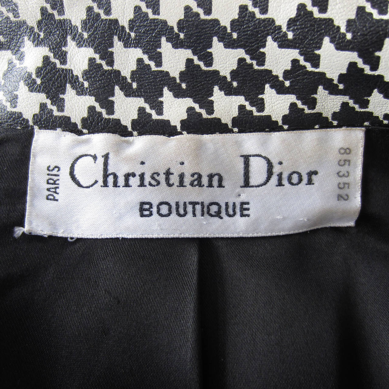 CHRISTIAN DIOR Houndstooth Leather Jacket 2