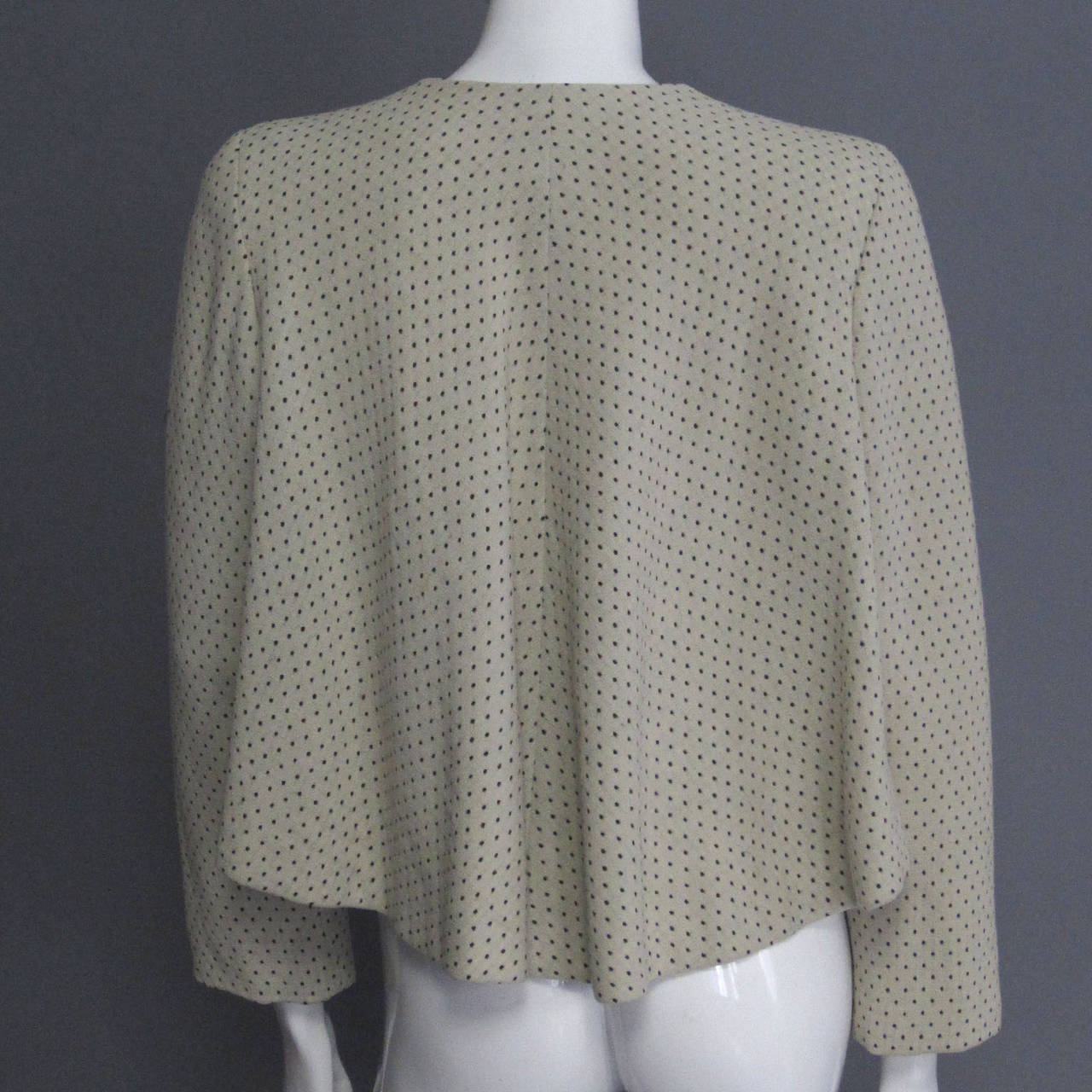 Women's 1960s Polka Dot Print Cropped Swing Jacket For Sale