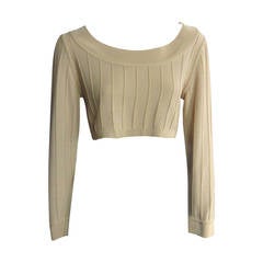 ALAIA Crop Top with Seam Detailing