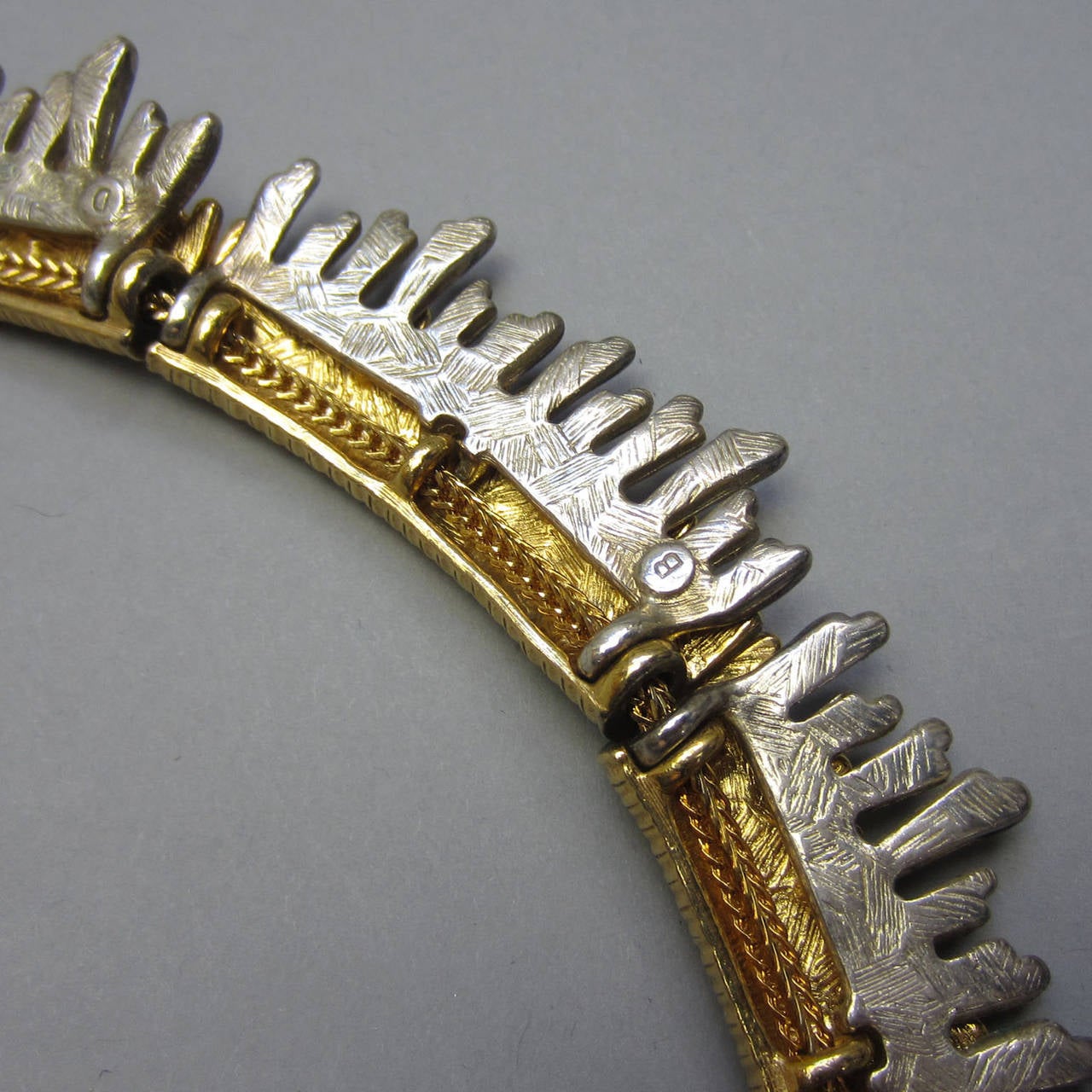 1980s GIVENCHY Gold & Silver Drip Necklace 1