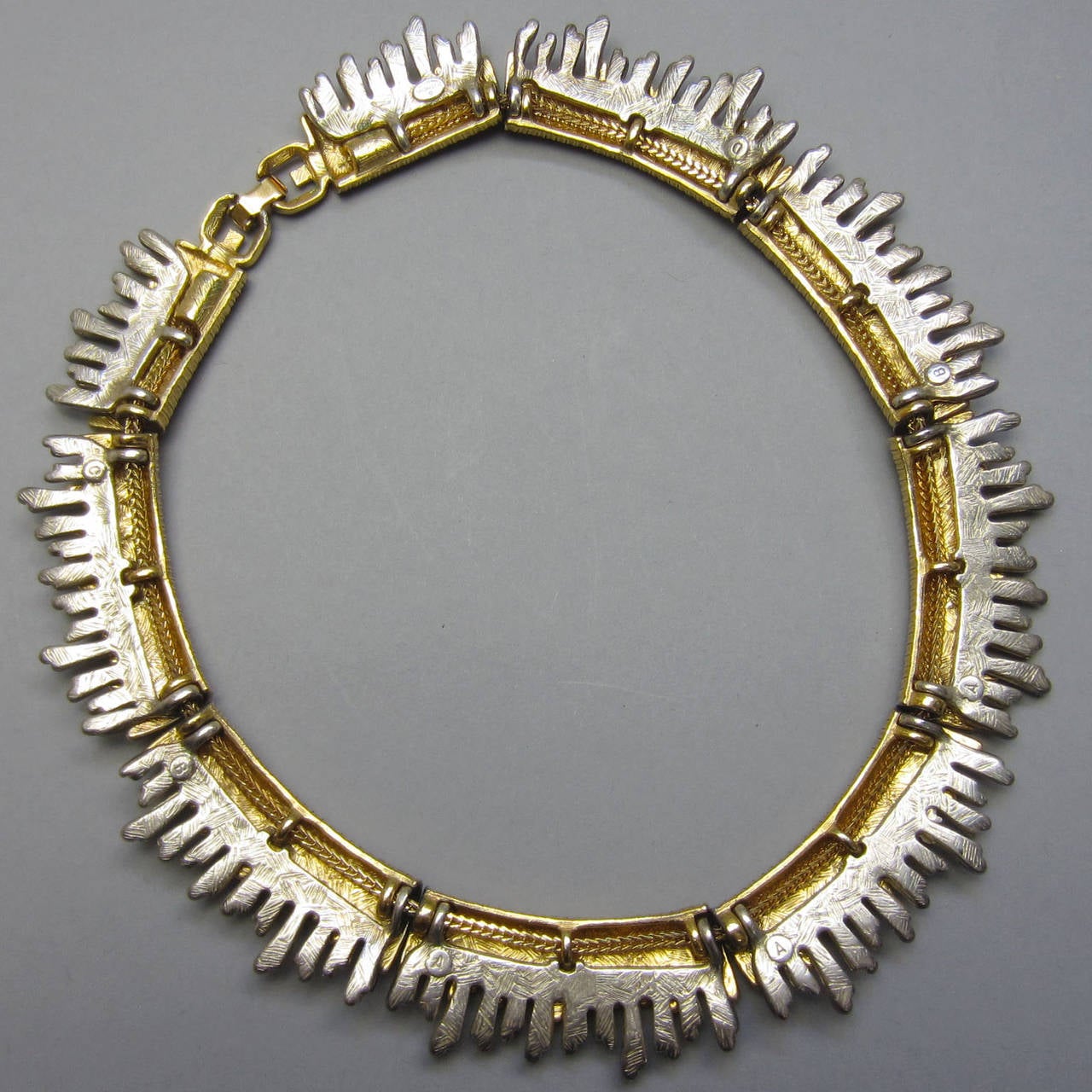 Women's 1980s GIVENCHY Gold & Silver Drip Necklace