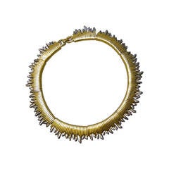 1980s GIVENCHY Gold 
Silver Drip Necklace