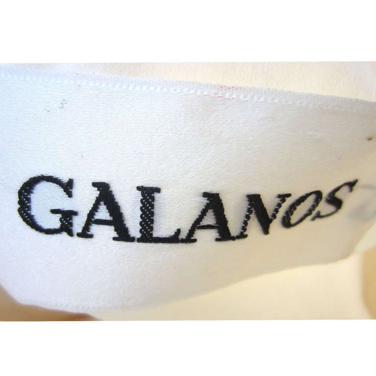 GALANOS Off White Wool Coat 1
