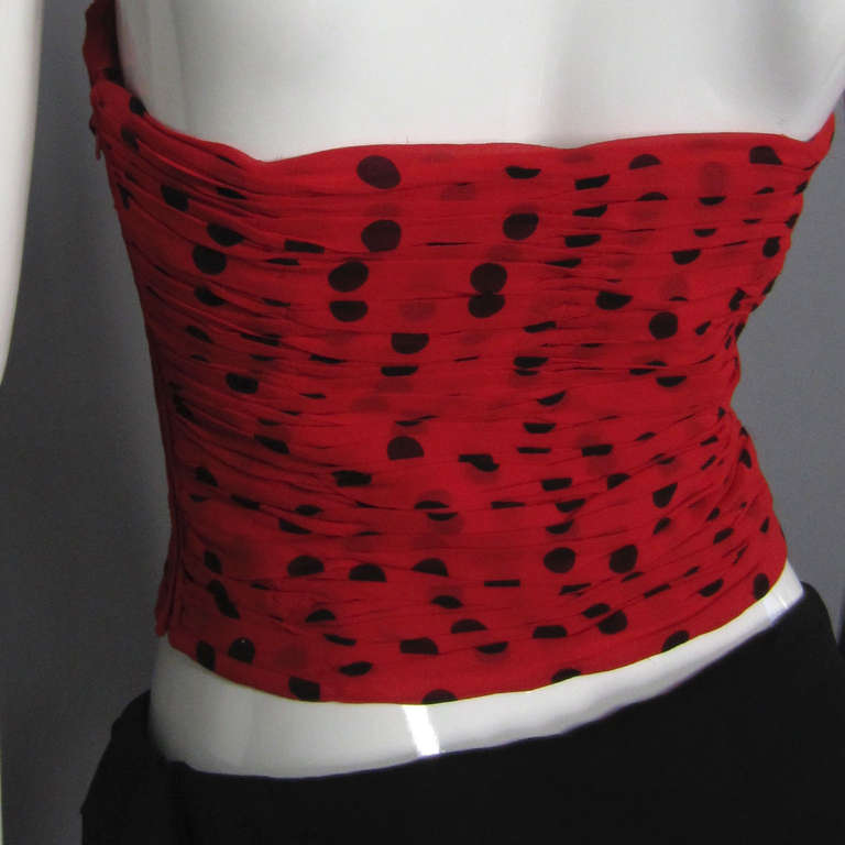 Women's MOSCHINO Polka Dot Bustier Top