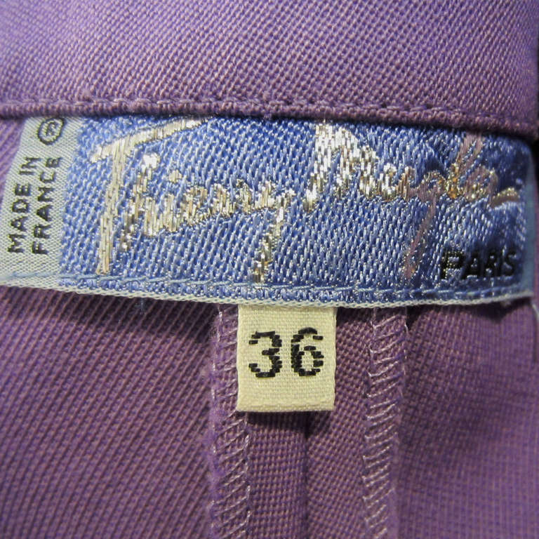 Purple THIERRY MUGLER Fitted Pencil Skirt For Sale