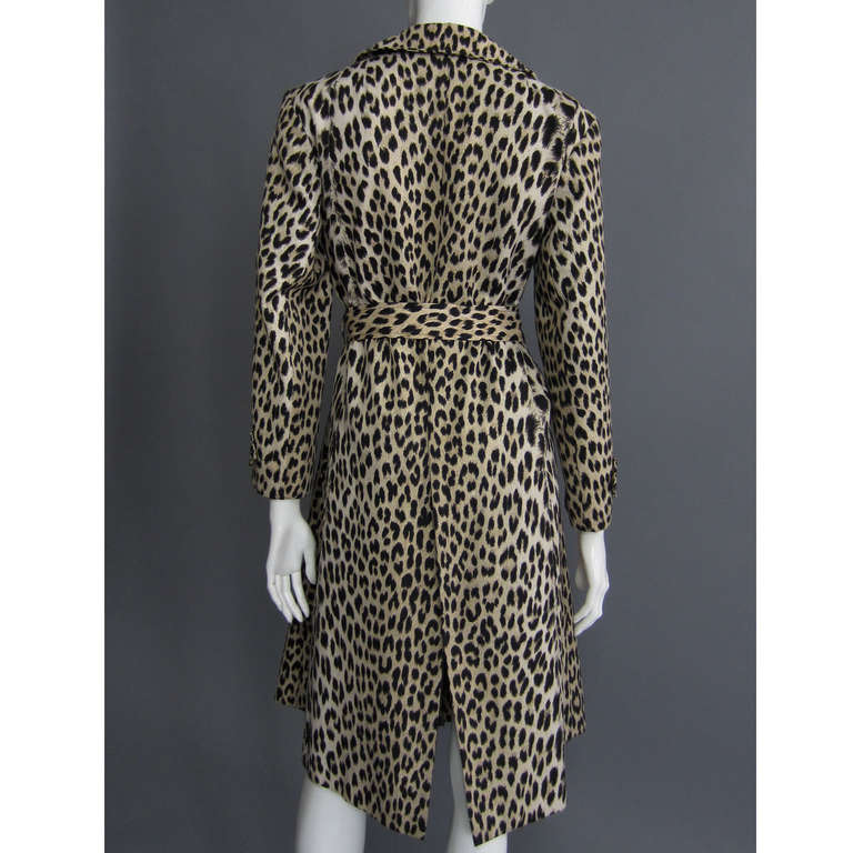 Women's ROYAL BLIZZAND Leopard Print Trench Coat