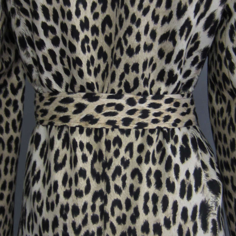 ROYAL BLIZZAND Leopard Print Trench Coat 1